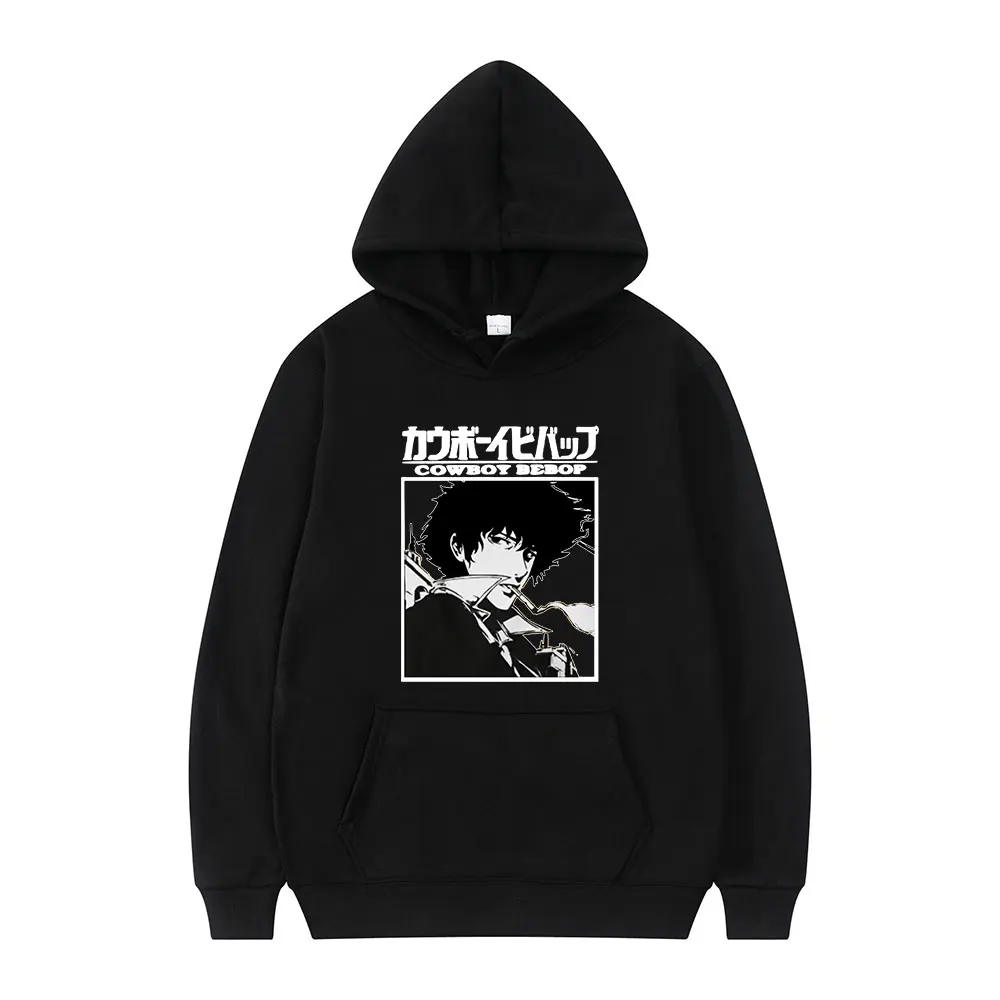 

Anime Cowboy Bebop Spiegel Spike High Street Japanese Manga Print Winter Long Sleeve Thick Quality Loose Casual Men Hoodie