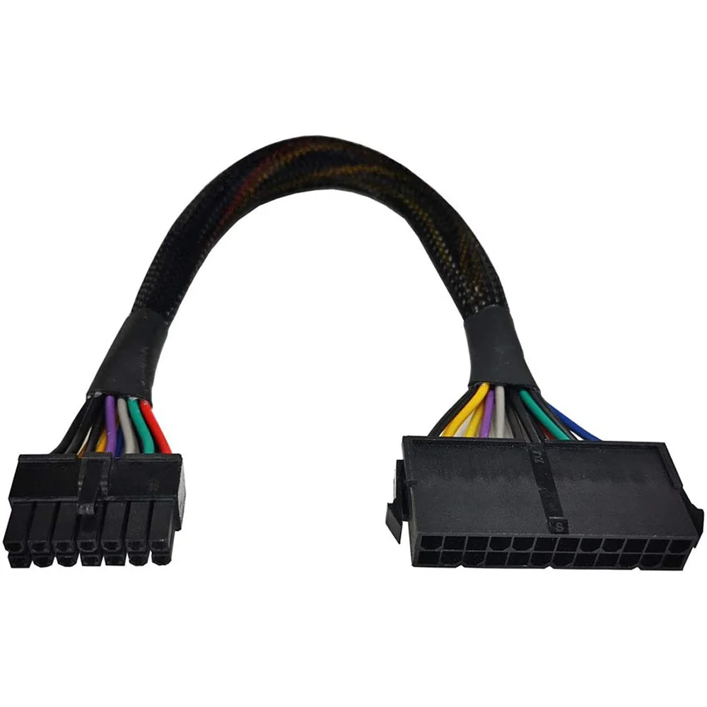 

24 Pin to 14 Pin ATX PSU Main Power Adapter Braided Sleeved Cable for IBM for Lenovo PC and Servers 12-Inch(30cm)