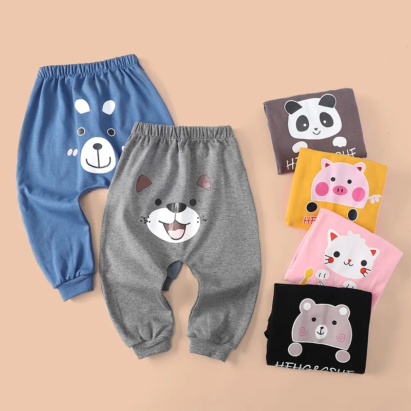 

2023 New Children's Pants Spring Summer Harem Pants Boys Girls Solid Color Pp Pants Baby Cotton Pants Clothing Baby