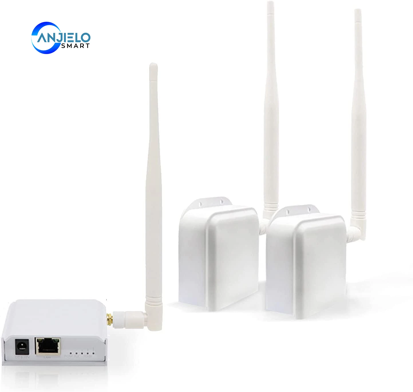 5MP1000m Long Range Wireless Ethernet Transmitter Pack Wireless Access Point with Ethernet Port Bridge 1 to 1 Outdoor Connection