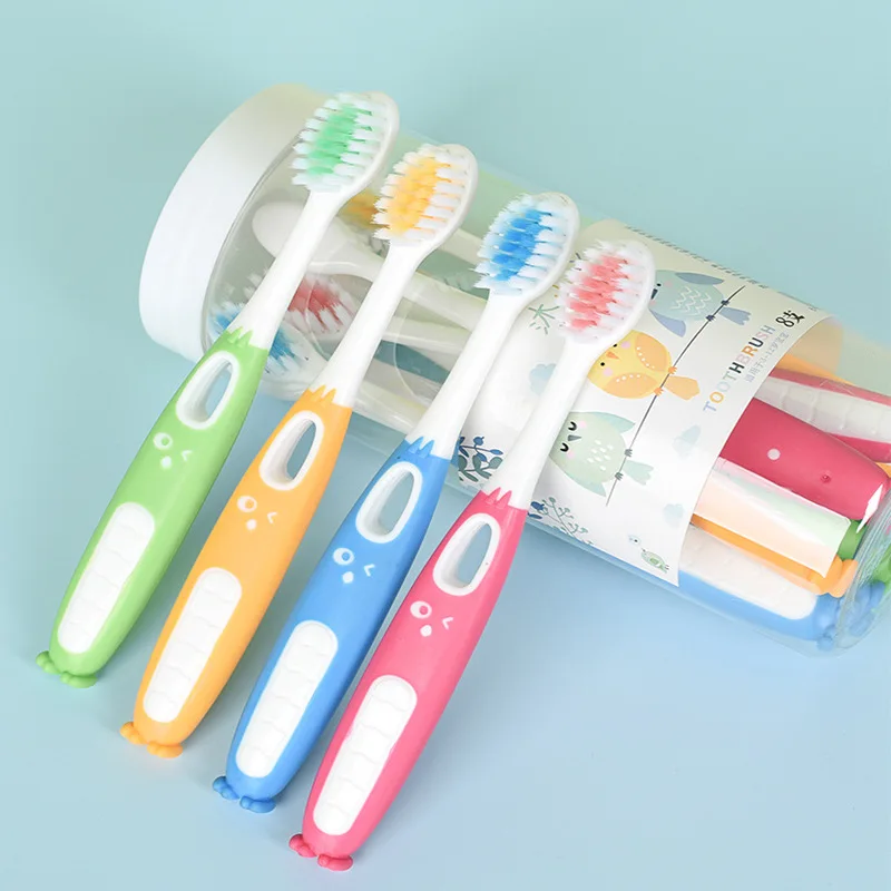 8High-End Children's Soft-Bristle Toothbrush3-6-12Family Pack Years Old Home Cute Cartoon Cyber Celebrity Hot Sale