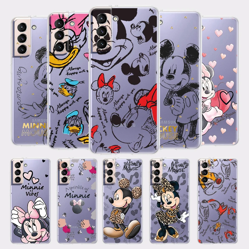 

Minnie Fashion Minnie For Samsung Galaxy S23 S22 S21 S20 Ultra Plus Pro S10 S9 S8 S7 4G 5G Soft Transparent Phone Case Fundas