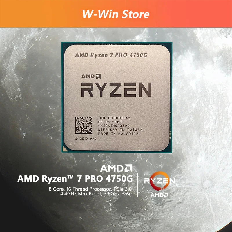 

AMD Ryzen 7 PRO 4750G R7 PRO 4750G 3.6 GHz Eight-Core Sixteen-Thread 65W CPU Processor L3=8M 100-000000145 Socket AM4 no fan