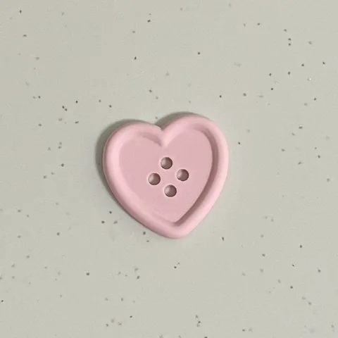 Пастельные сердечки пуговицы акрил 10 шт