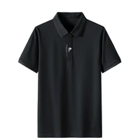 premium new design logo summer brand mens mercerized fabric polo shirts short sleeves lapel casual tops fashion men