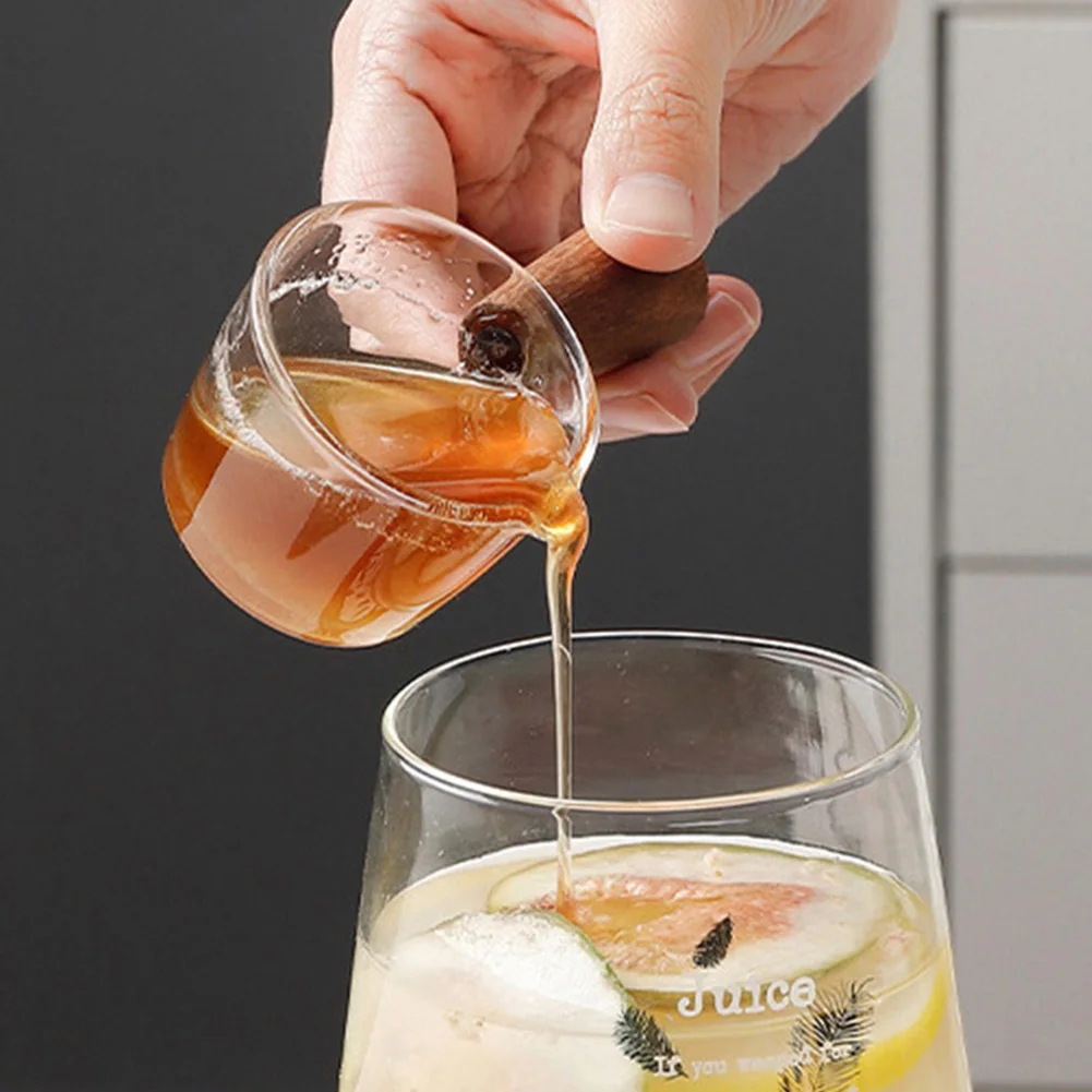 

Creative Glass Coffee Jug Milk Creamer Jug with Handle Vinegar Seasoning Cup Household Kitchen Storage Cup Tools