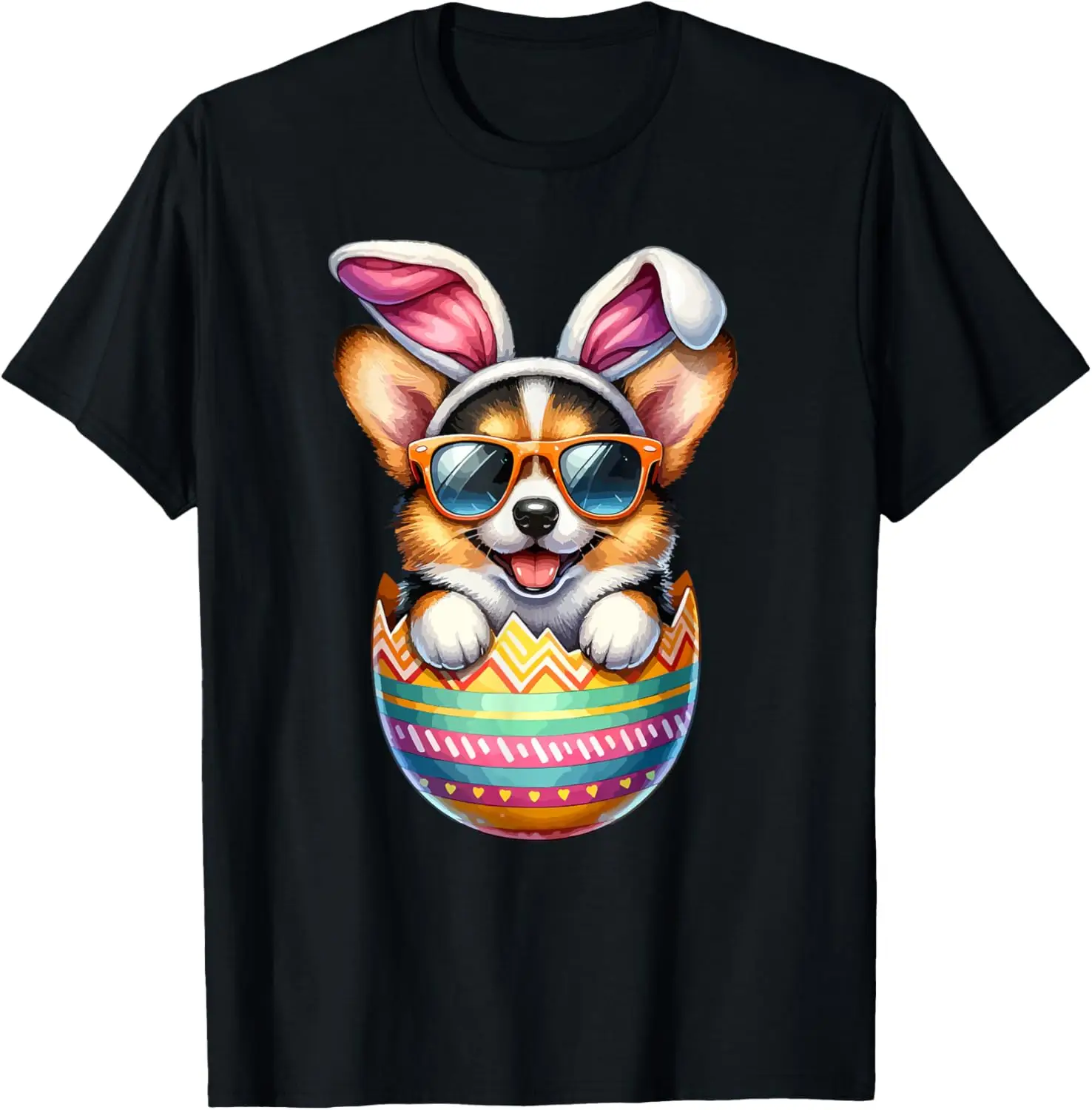 Милая футболка Pembroke Welsh Corgi Egg на Пасху собаке папе маме