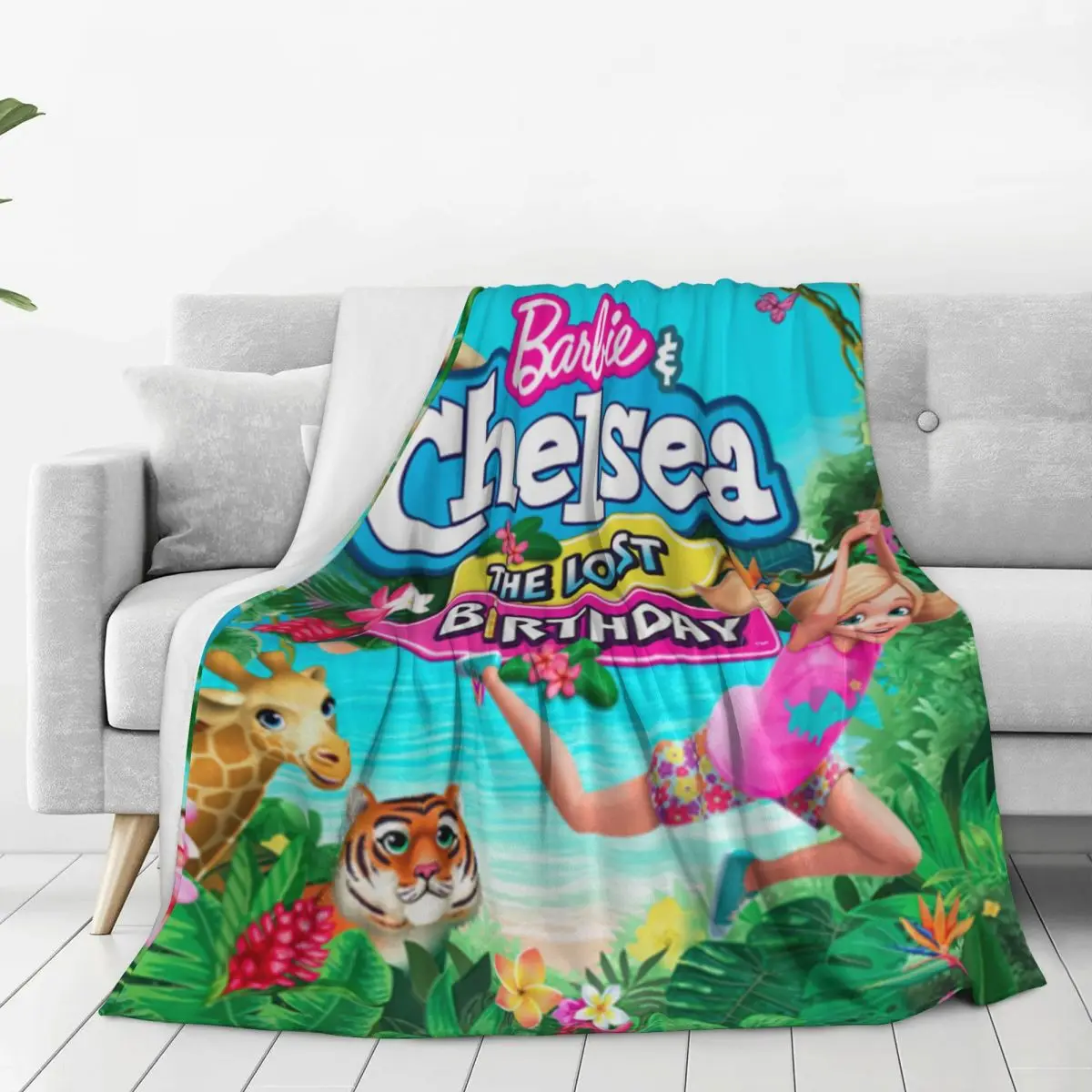 Одеяла Барби и Челси на день рождения теплый мягкий смешной плюшевый плед для