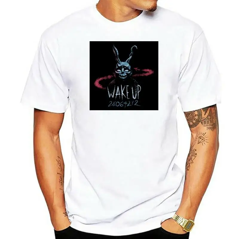 

Wake Up Unisex T-Shirt Donnie Darko Frank Rabbit Time Travel Sci-Fi 2022 New Fashion O Neck Slim Fit Tops Skate T Shirt
