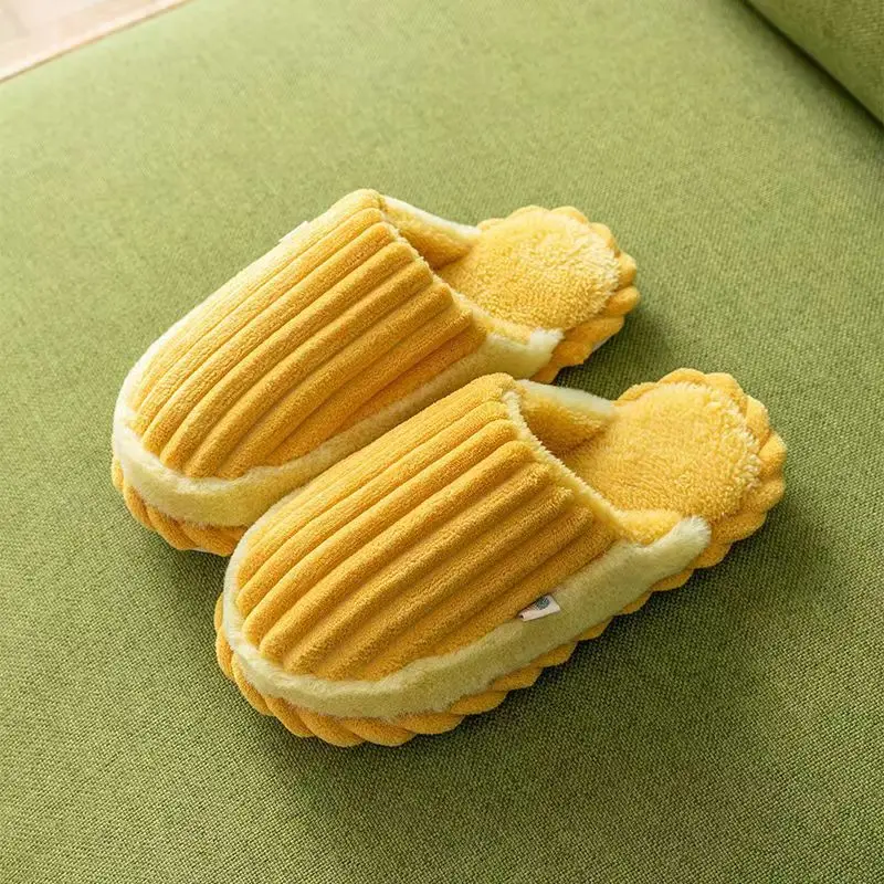 

Autumn and Winter New Women's Cotton Slippers Non-slip Home Indoor Soft Bottom Mute Couples Keep Warm Men's Cotton Slippers