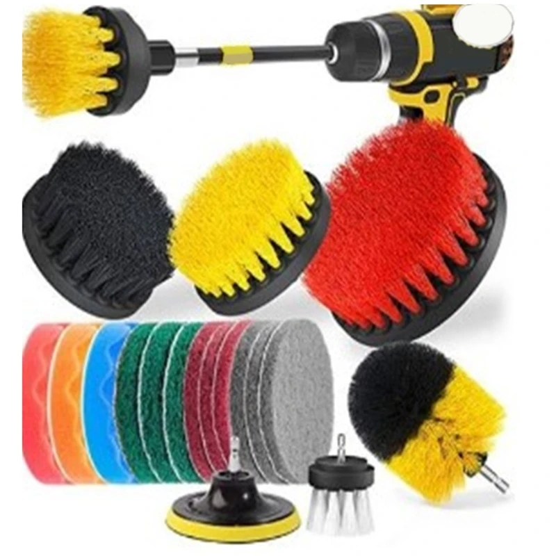 

Y9RC Drill Brush Attachment Set Power Scrubber Cleaning Electric Scrubb Pad 20pcs/set