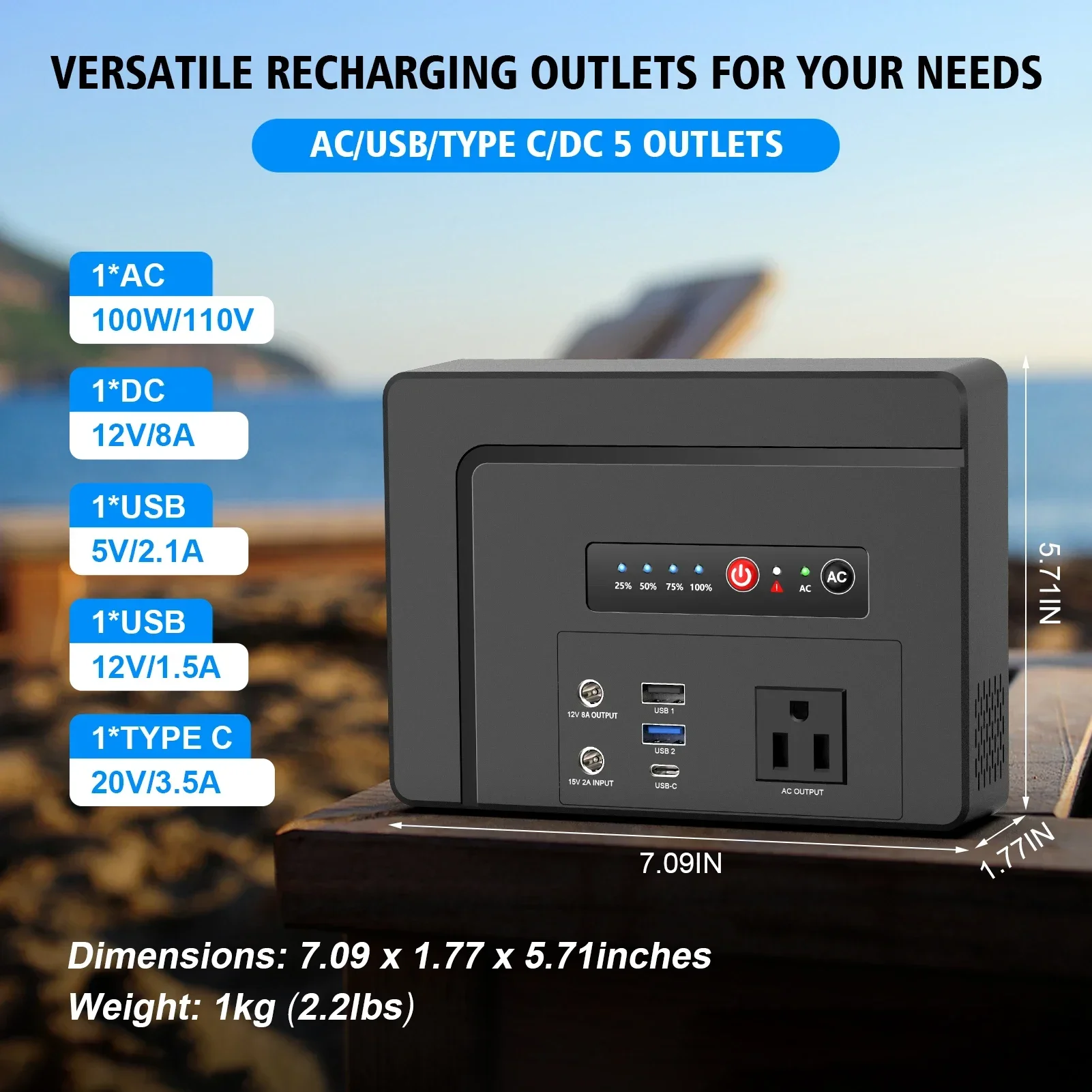 Портативное зарядное устройство для мобильного телефона 26400 мАч PD65W Powerbank 100 Вт AC