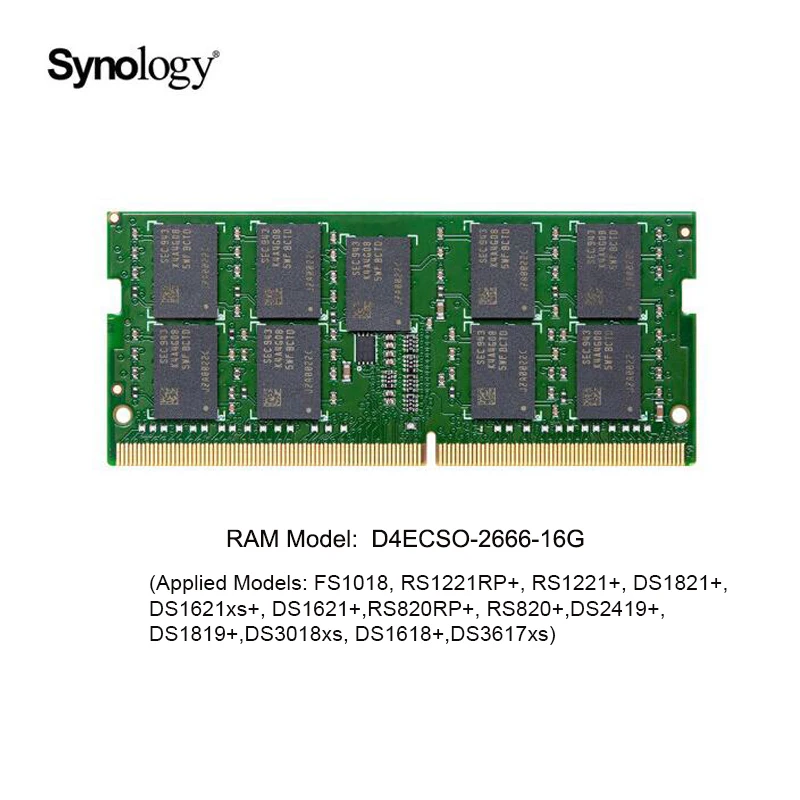 

Synology RAM DDR4 2666Mhz ECC SO-DIMM 16GB (D4ECSO-2666-16G)