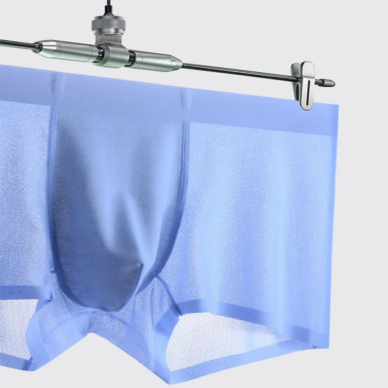 4PCS Men Underwear Ice Silk Panties Summer Breathable Bacteriostatic Men's Boxer Boxers Ultra-thin Boxers Transparentes Hombre