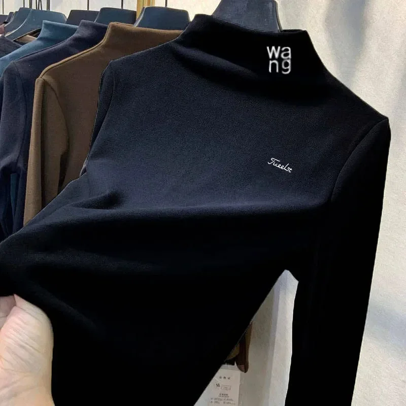 

Новинка Осень/Зима 2024, женский свитер в Корейском стиле, Женский облегающий пуловер высокого качества, с принтом, полувысоким воротником