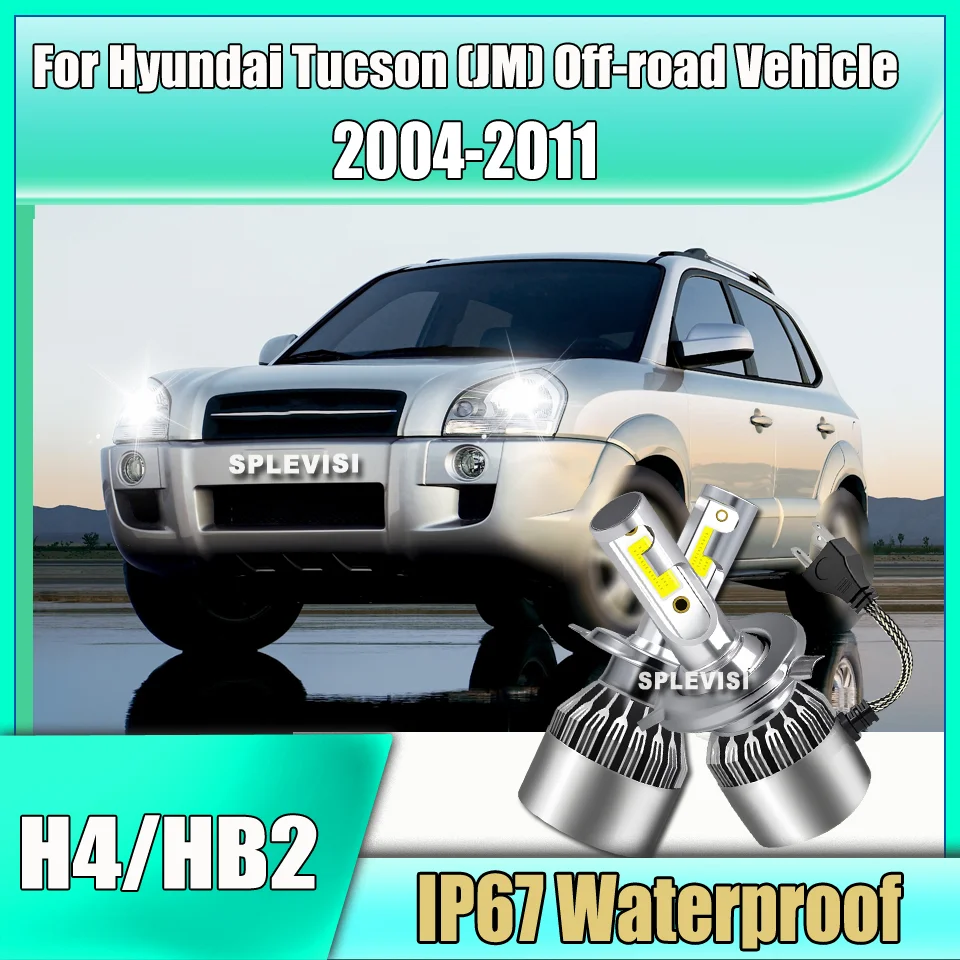 

Высокопрочные светодиодные автомобильные лампы H4 HI/LO, яркие лампы для внедорожников Hyundai Tucson (JM) 2004 2005-2008 2009 2010 2011
