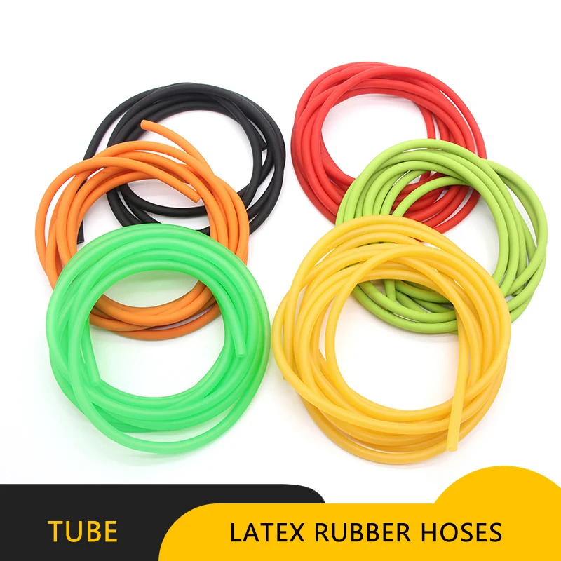 Nature Latex Rubber Hoses New Arrive Color IDxOD 1.6~10mm High Resilient Surgical Medical Tube Elastic Band Slingshot Catapult