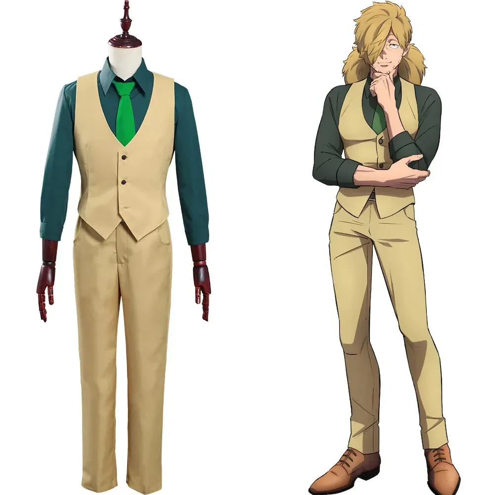 Аниме Kemono Jihen Kohachi Inugami Косплей Костюм Рубашка Broek Одежда Хэллоуин Карнавальный