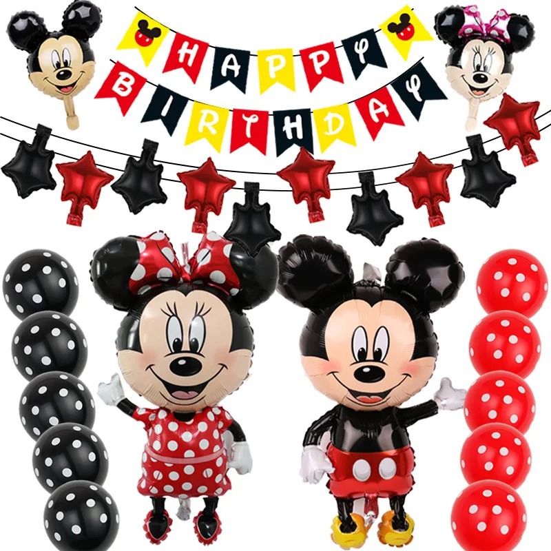 

Детский воздушный шар в вечерние Микки Мауса Для вечеринки в честь Дня Рождения