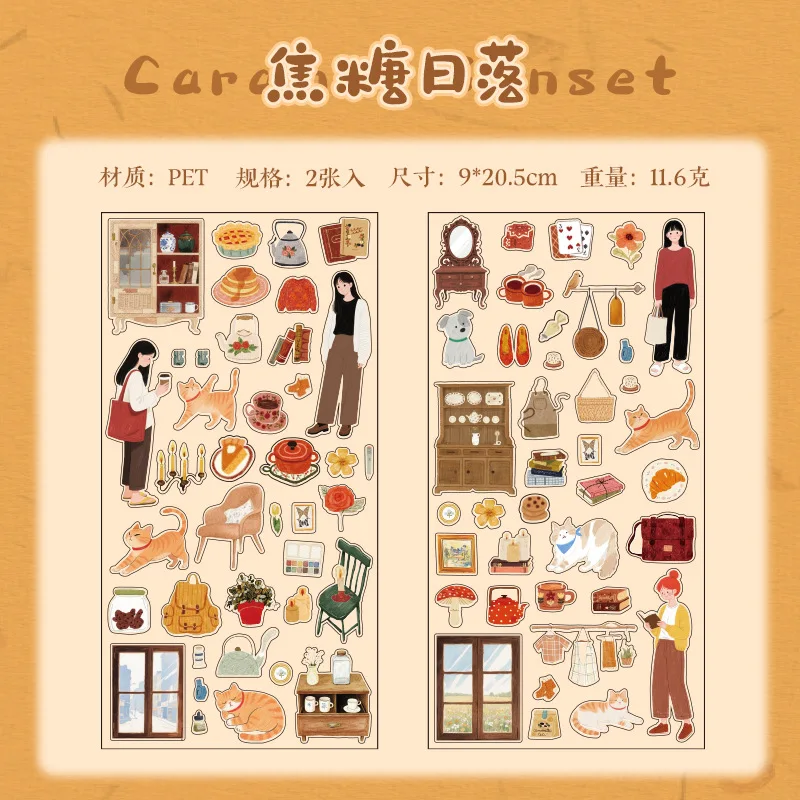 

Набор Из 2 Креативных Наклеек TIANZI: Милые Животные С Характером Для Декора Дома, DIY-журналов, Чехлов Для Телефонов