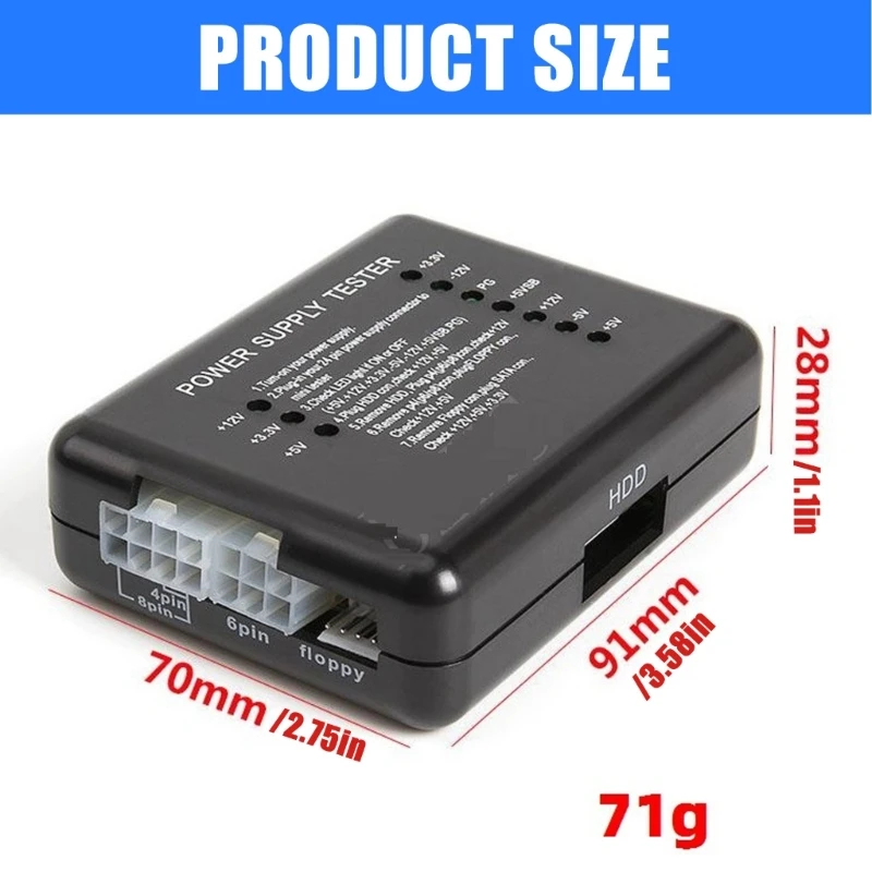 Инструмент для тестирования мощности корпуса ПК 20-контактный/24-контактный