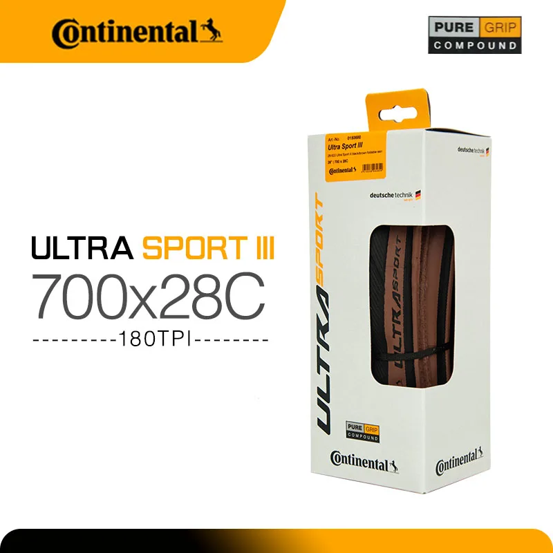 

Continental Ultra Sport III 700x28 Brown Folding PureGrip 3 Road Bike Tire Gravel Tires Clincher Folding Tyre