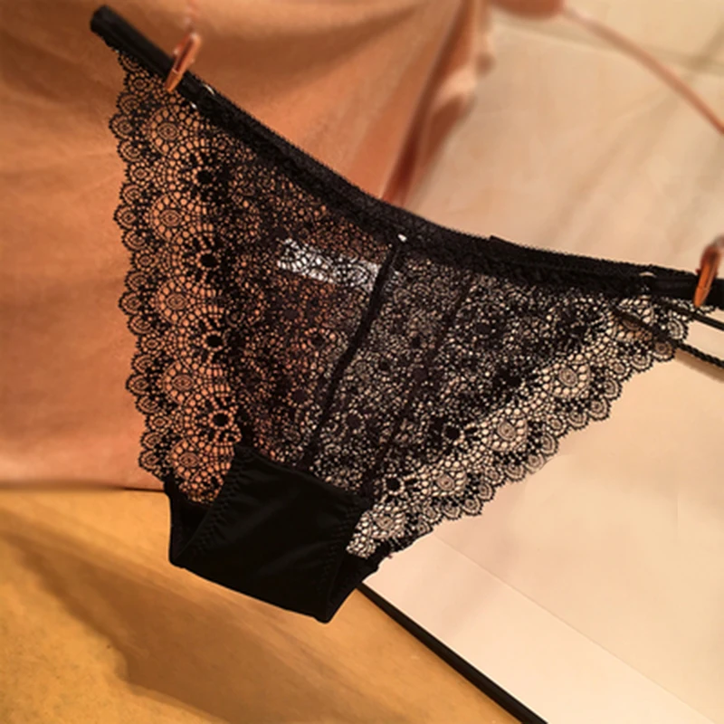 

3Pcs/Set European And American Sexy Lace Panties Women's Adjustable Thin Belt Temptation Hot Low-waisted Women's Briefs