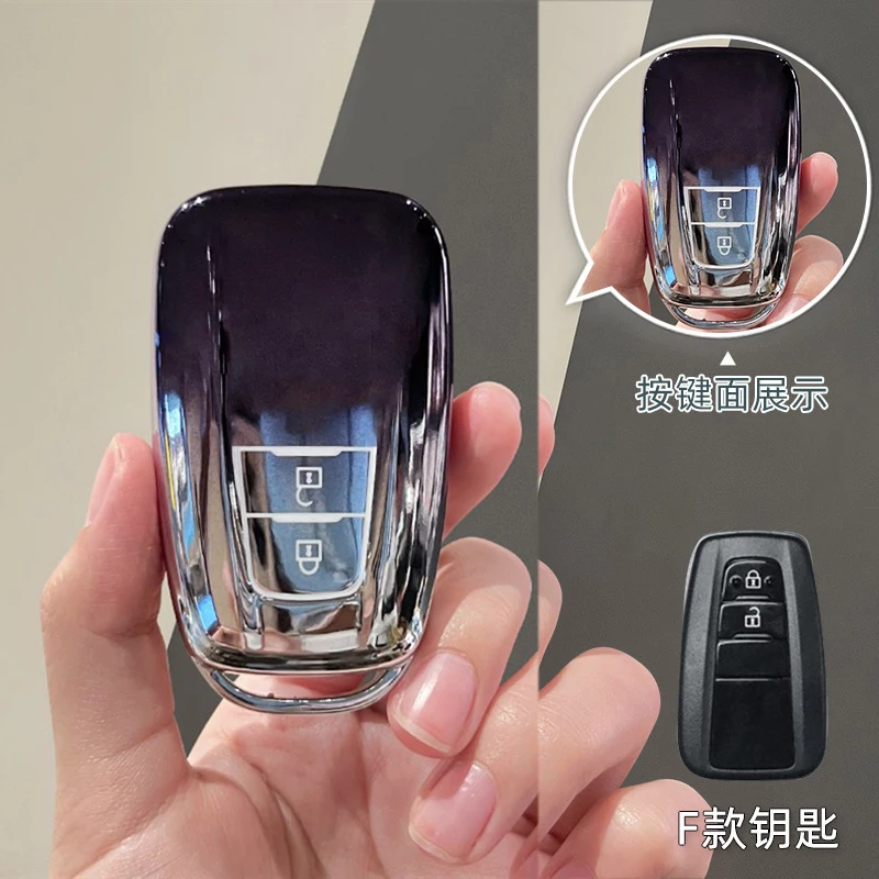 

Чехол для автомобильного ключа из ТПУ с 2/3 кнопками для Toyota Camry, Prius, Corolla, C-HR, CHR, RAV4, Prado 2018, аксессуары для дистанционного ключа, стайлинг