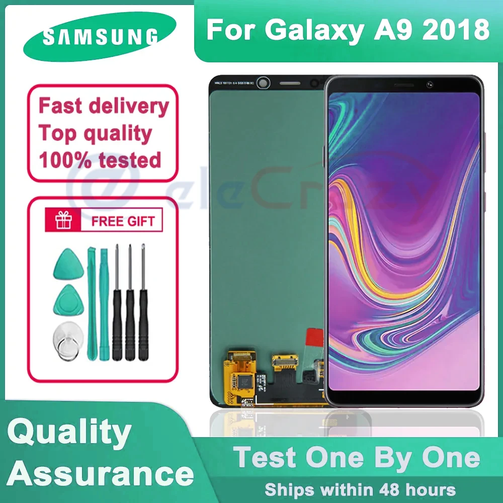 

6,3 "оригинальный AMOLED ЖК-дисплей для Samsung Galaxy A9 2018 A920 A920F, ЖК-дисплей с сенсорным экраном в сборе для Galaxy A9 2018, ЖК-дисплей