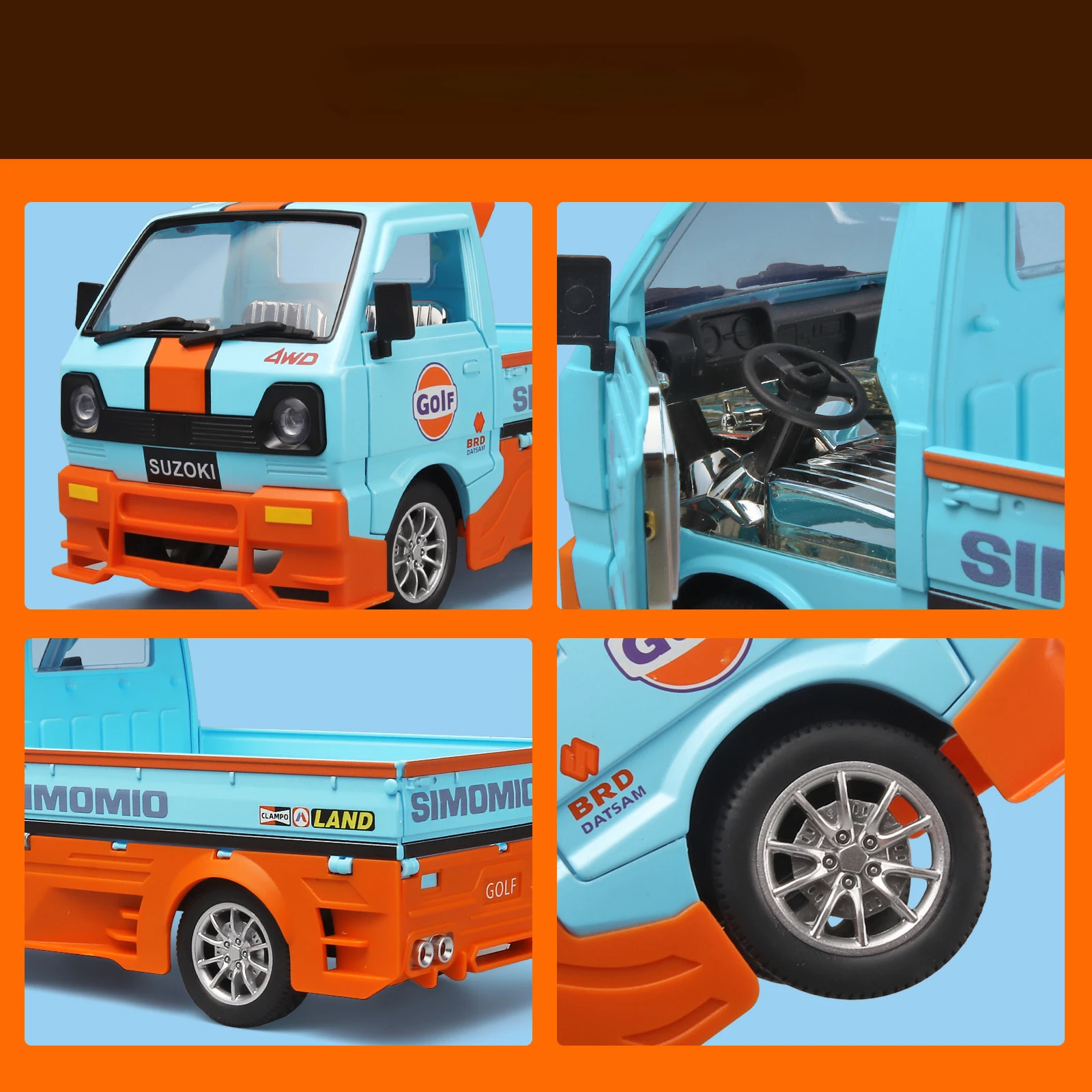 Фото МОДЕЛЬ NEWAO, масштаб 1:24, модель автомобиля Suzuki с реалистичными деталями и звуками №3