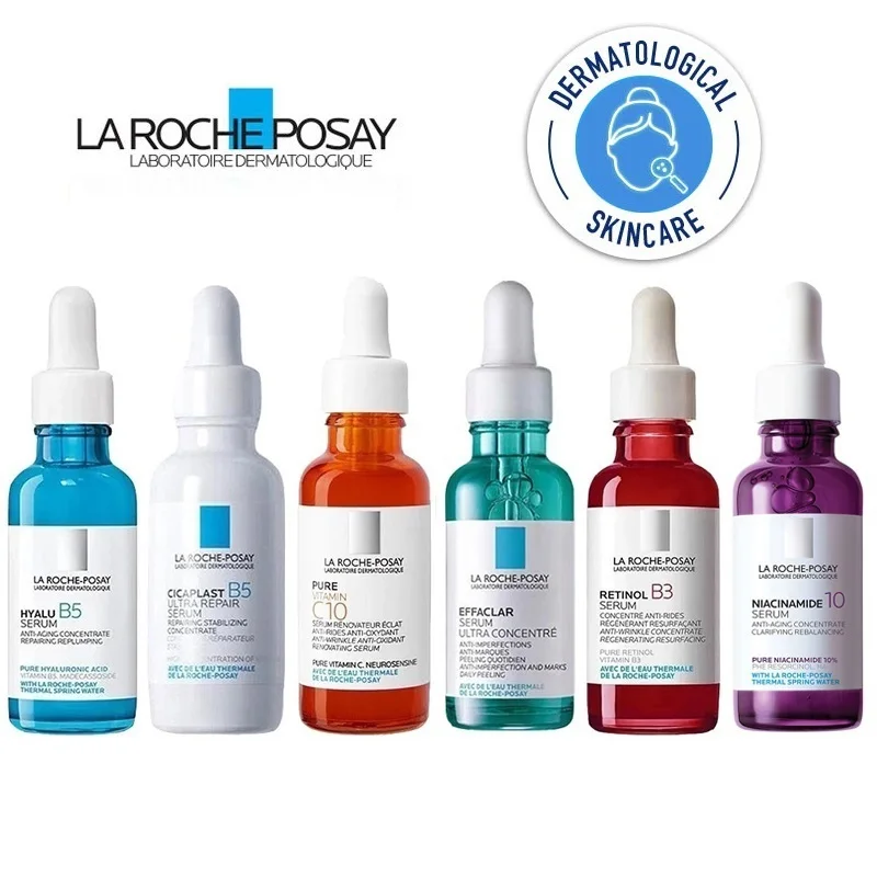 

La Roche Posay Retinol B3/Hyalu B5/витамин C10/каралар/Ниацинамид 10/цикапласт В5 Сыворотка восстанавливающая Сказочный барьер уход за кожей