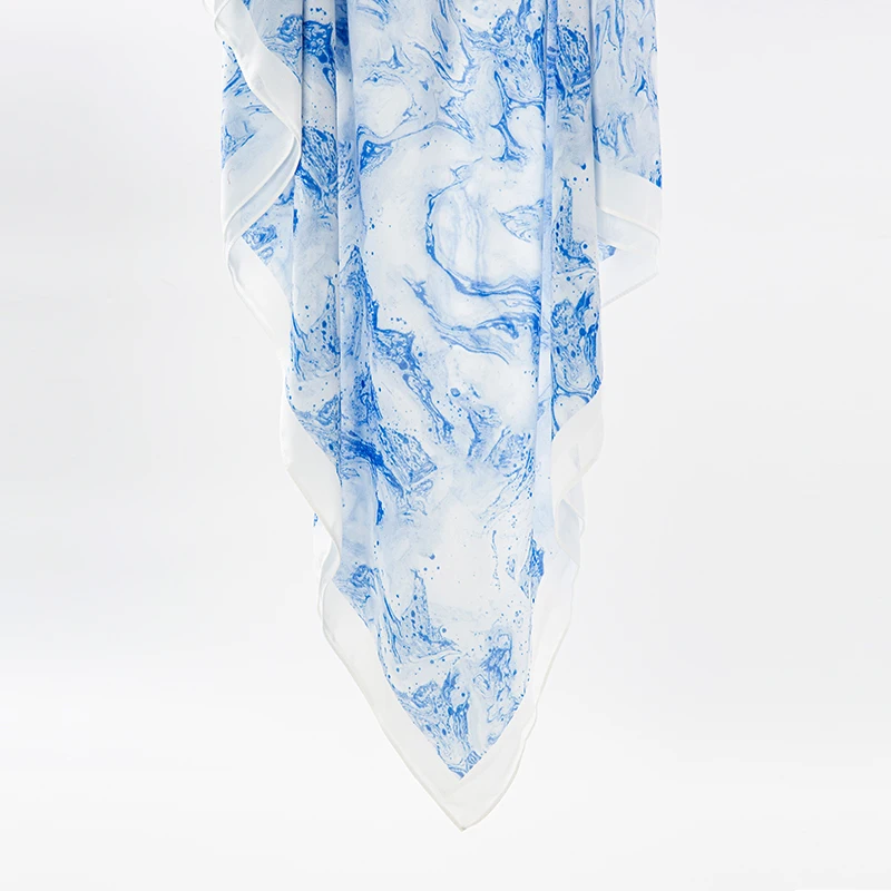 Новинка 2024 шифоновая шаль с рисунком чернилами модные женские шарфы женский