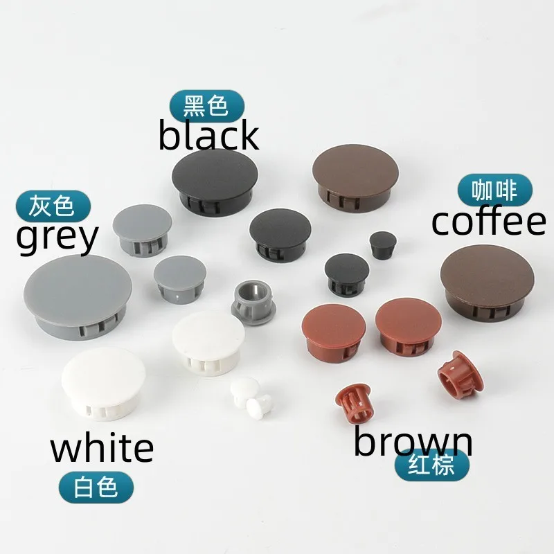 2/4Lots Black Plastic Round Tube Hole Plug Pipe End Cap Cover 5/6/8/10/11/12/13/14/16/19/20/22/25/30/35/38/40/45/50/60mm White