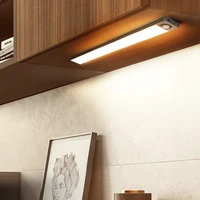 motion sensor ultra thin led light for kitchen cabinet lighting aluminum usb 5v rechargeable cabinets night light wireless lamp
