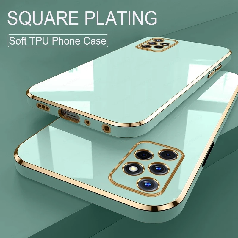 

Luxury Square Plating Case For Samsung Galaxy A31 A51 A71 A30 A50 A70 A10S A20S A03S A7 2018 A750 J330 J530 M32 Soft TPU Cover