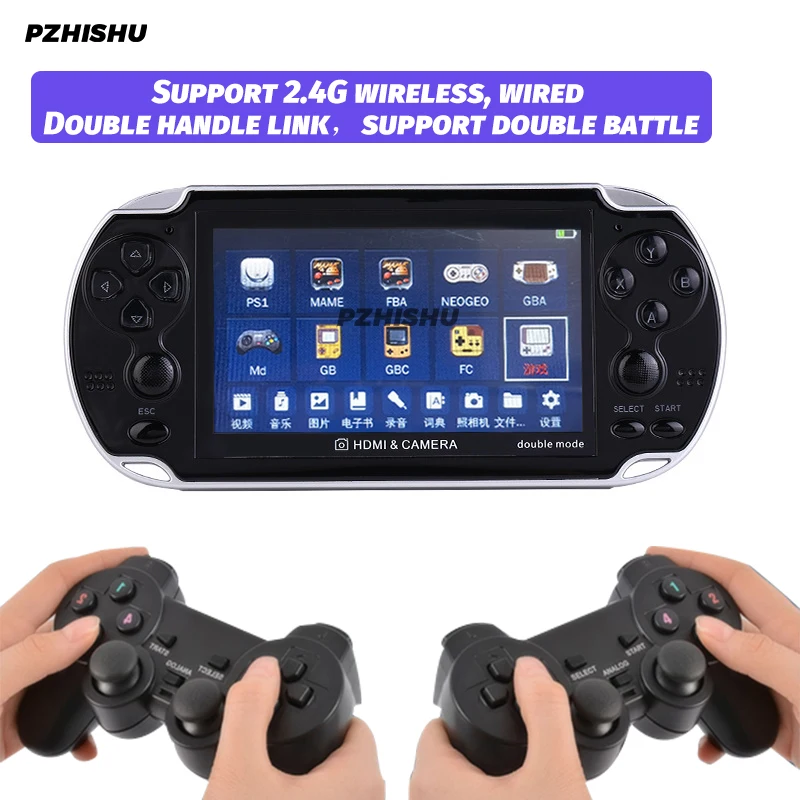 

New arrival 4.3 inch A3 double version handheld retro nostalgic arcade 8G dual rocker handheld game console