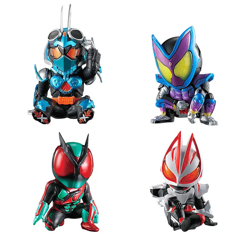 Фото Коллекционная фигурка Bandai Kamen Rider Gashapon Chibi Sitting Figure Vol 03 Geats Gavv Gotchard из ПВХ, украшение для рабочего стола №2