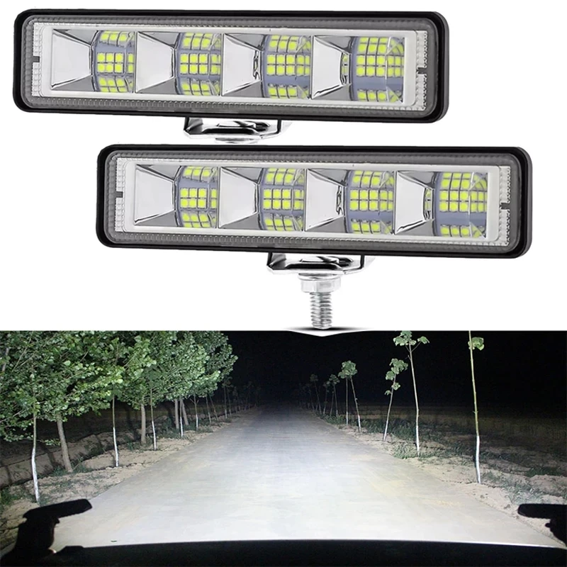 مصباح عمل للسيارة LED ، مصباح كشاف 18 وات ، 4x4 24 LED ، شريط إضاءة على الطرق الوعرة ، SUV ، ATV ، جرار ، شاحنة ، حفارة