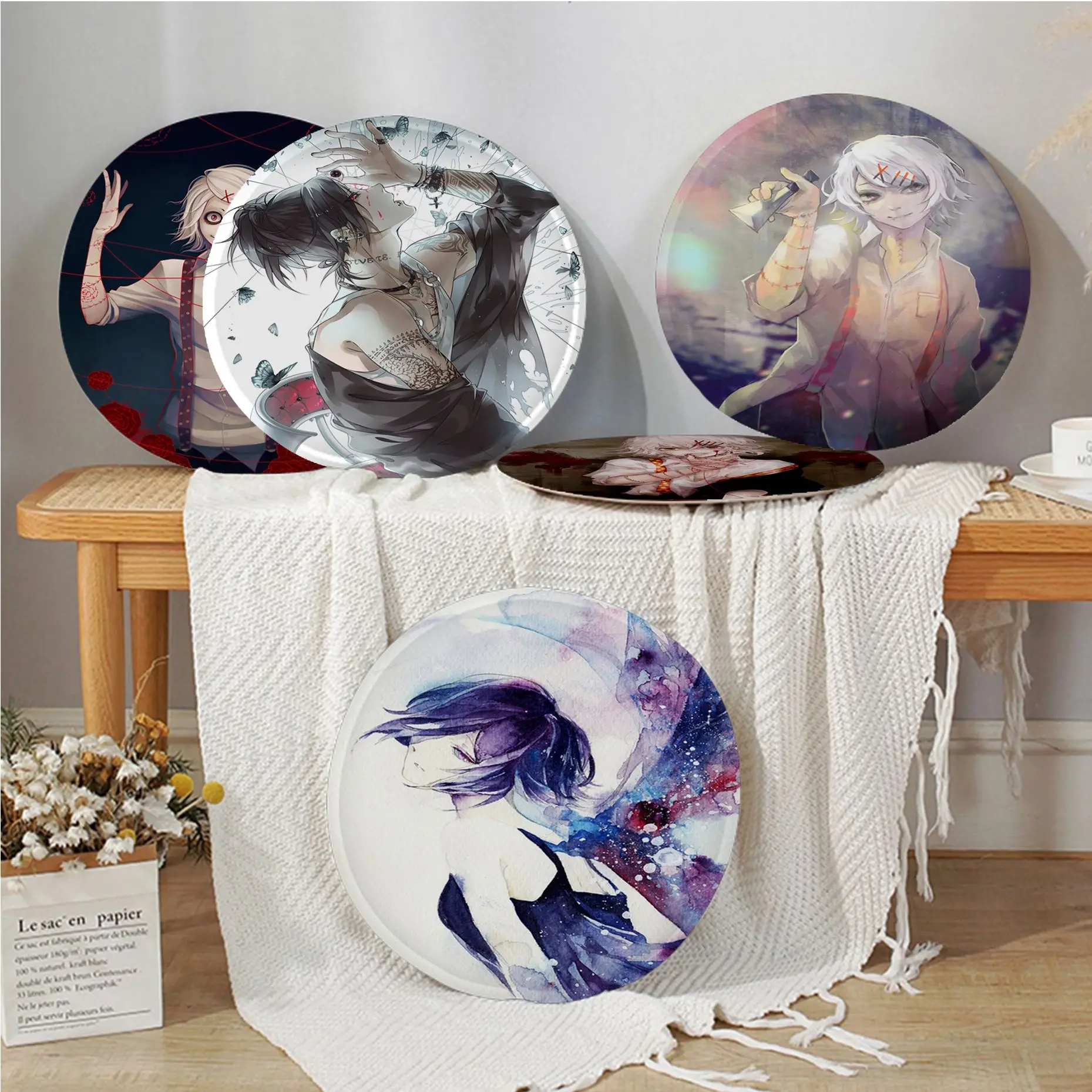 

Tokyo Ghoul Nordic Printing Seat Cushion Office Dining Stool Pad Sponge Sofa Mat Non-Slip Outdoor Garden Cushions