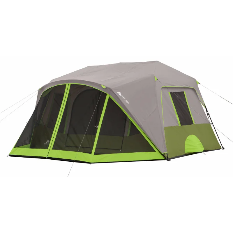 

Ozark Trail 9 Person 2 Room Instant Cabin Tent with Screen Room pop up tent 3f ultralight gear garage