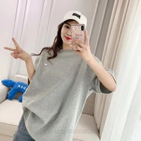 ader error high quality short sleeved oversized t shirt men and women with the same simple loose silicone logo logo couple tops