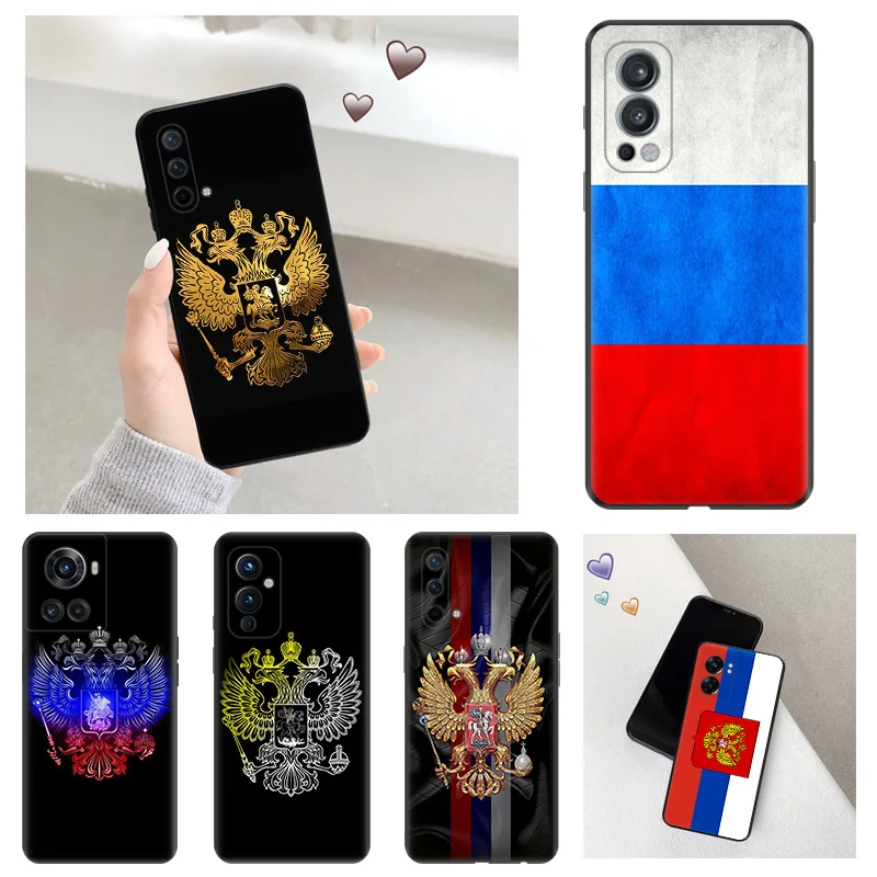 

Винтажные Силиконовые черные чехлы с российским флагом для телефона OnePlus 10 Ace 9 8 Pro 11 R Nord ce 2 T 3Lite N10 N20 N100 N200 5G N300, чехол