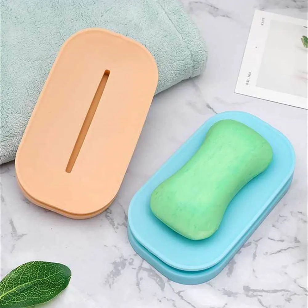 

Household Suction Wall Soap Box Plate Case Drain Soap Holder Not Stuck Hands Punch-free Soap Box Soap Rack Toilet Creative
