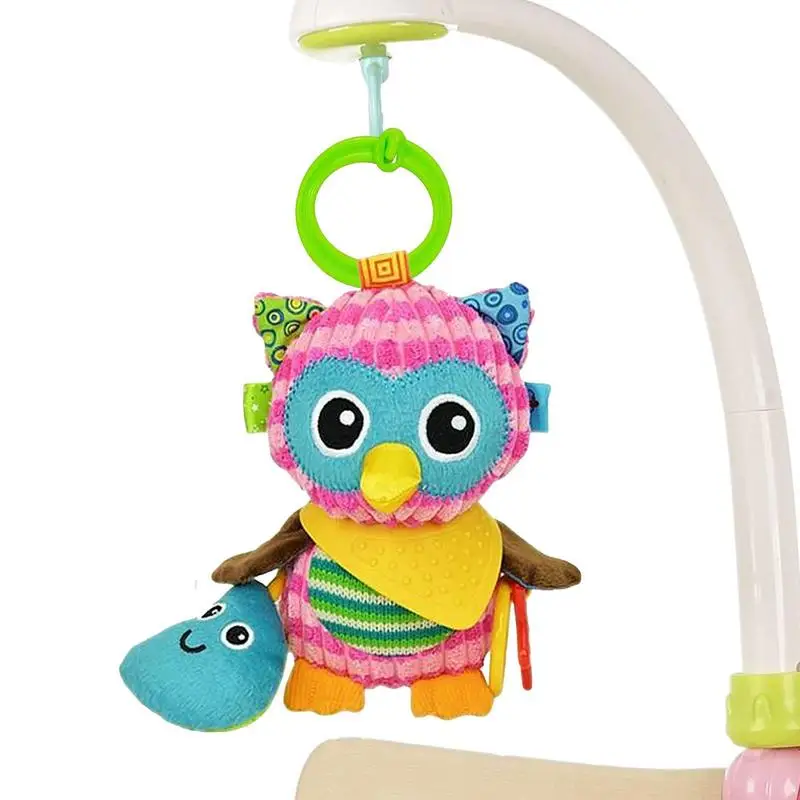 

Plush Rattle Toy Colorful Owl Plush Kid Soft Rattle Toys Kid Rattle With Teether Sound Kid Toys 0-24 Months Rattles For Babies 0