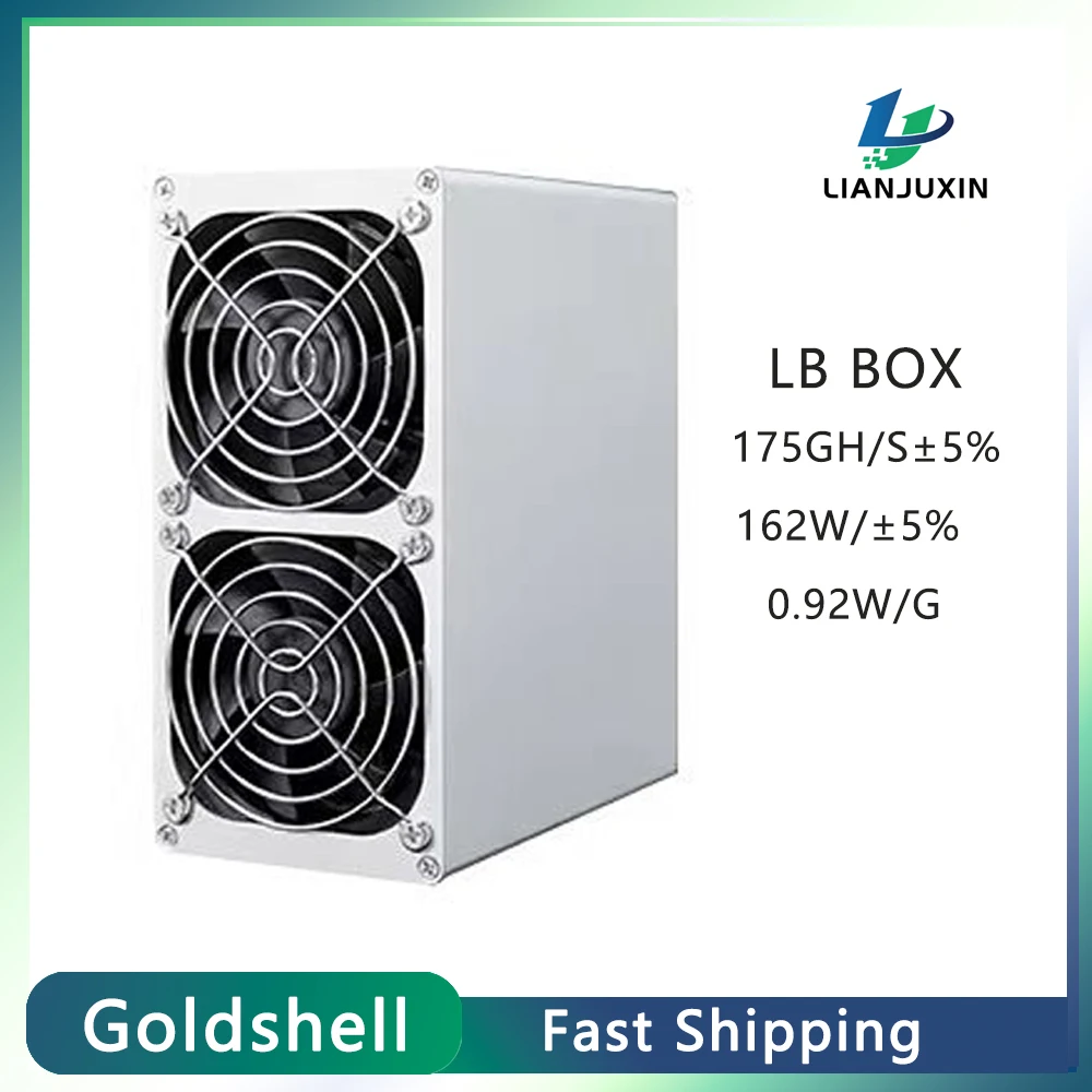 

New Goldshell LB-BOX 175GH/s 162W LBRY Coin Miner Asic miner LB BOX With PSU Home Mining Buy 3 Get 1 Free