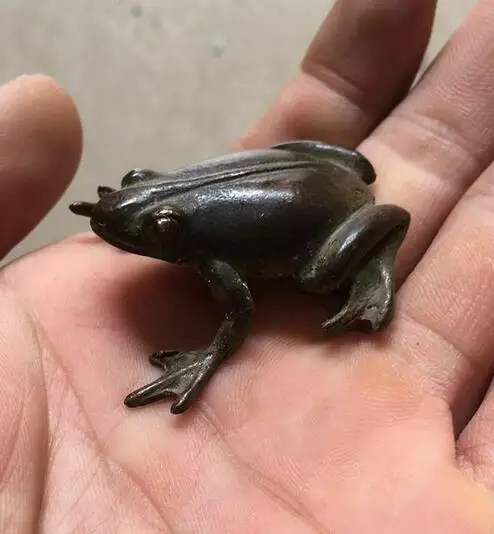 

Collection of Chinese bronze hand-carved special auspicious animals - frog