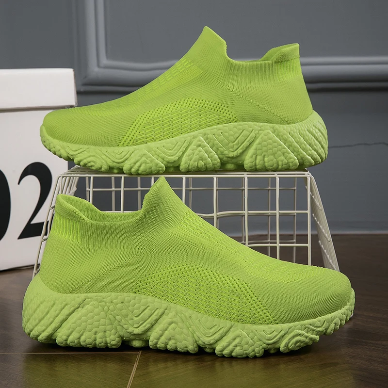 

Мужские и женские носки и спортивная обувь, летняя дышащая легкая обувь на плоской подошве, однотонная повседневная обувь