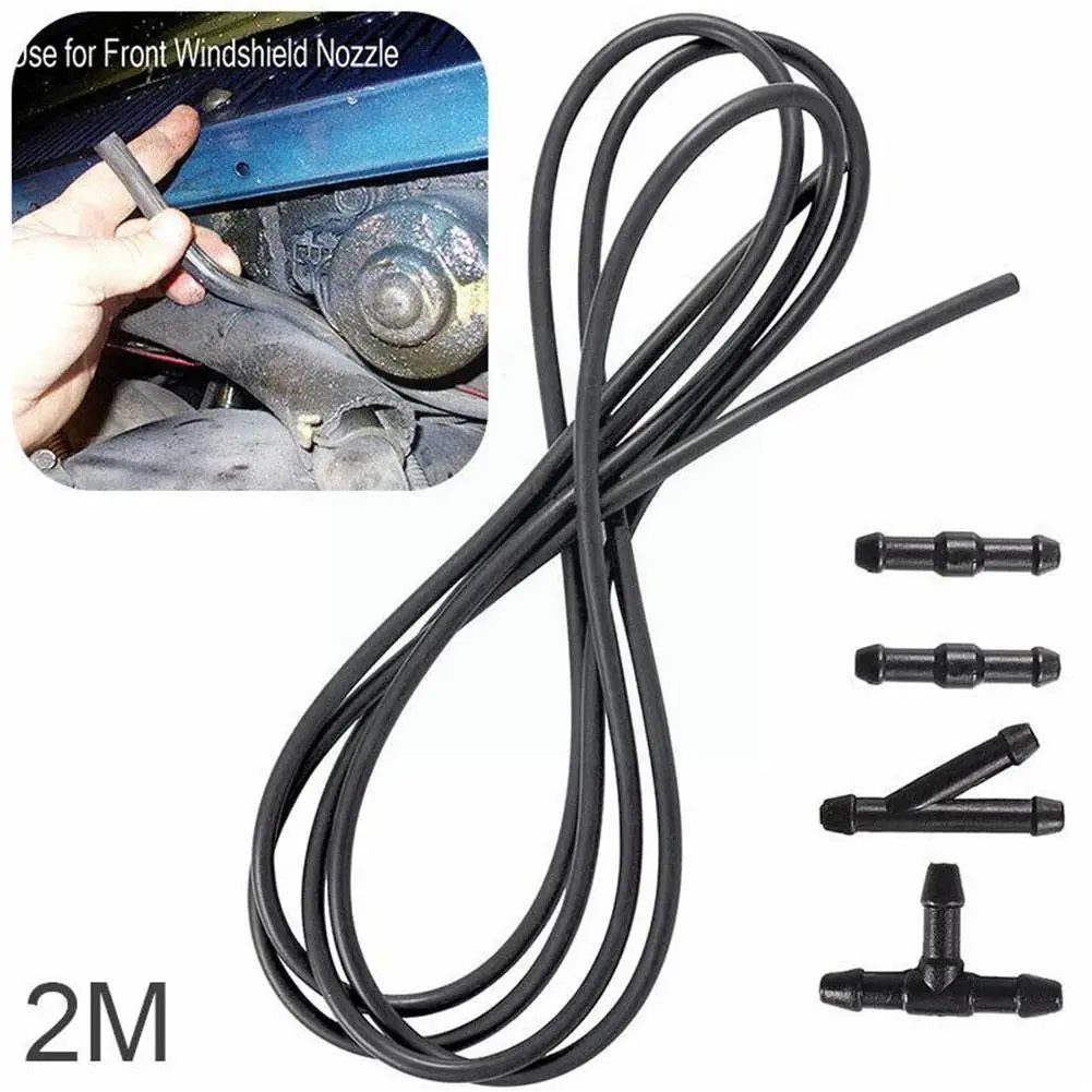 

Car Front Windshield Wiper Washer Black Rubber Tube Fitting Nozzle J5Z1