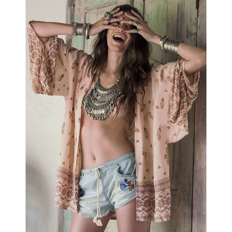 

Sun Dress For Women Long Beach Summer 2022 Chiffon Print Sexy Bikini Cover Up Cardigan Polyester Outfit Tunic Kaftan Clothes