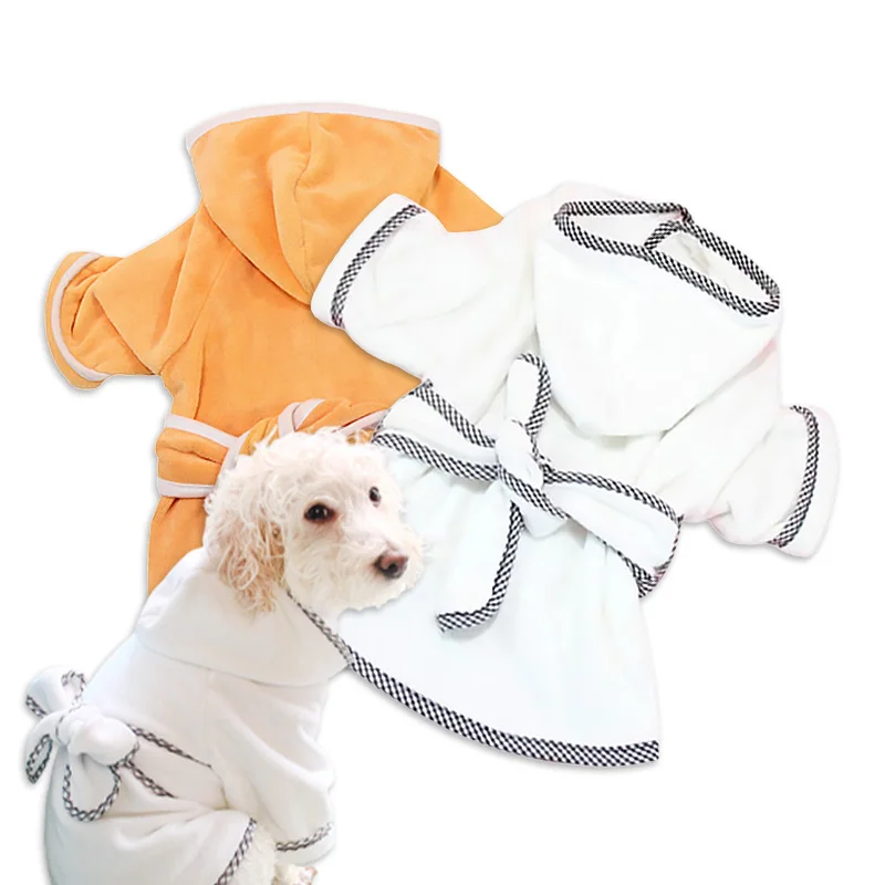 

Банный халат для домашних питомцев, быстросохнущее абсорбирующее мягкое удобное для маленьких и средних собак